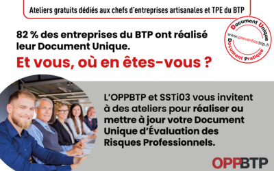 Avec l&rsquo;OPPBTP, réalisez ou mettez à jour votre Document Unique